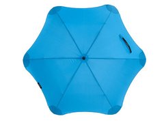 Протиштормова парасолька-тростина жіноча механічна з великим куполом BLUNT (Блант) Bl-classic-blue Блакитна