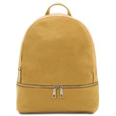 Женский кожаный мягкий рюкзак Tuscany TL142280 (Pastel yellow)