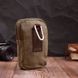 Компактна сумка-чохол на пояс із металевим карабіном із текстилю Vintage 22224 Оливковий