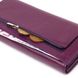Женский вместительный кошелек из натуральной зернистой кожи CANPELLINI 21630 Фиолетовый