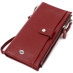 Стильний та яскравий жіночий гаманець-клатч ST Leather 19433 Бордовий
