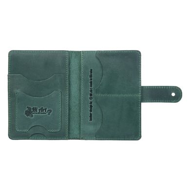 Шкіряне портмоне для паспорта / ID документів HiArt PB-02/1 Shabby Alga "Mehendi Classic"