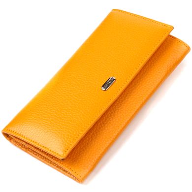 Яскравий жіночий гаманець з натуральної шкіри CANPELLINI 21832 Жовтий