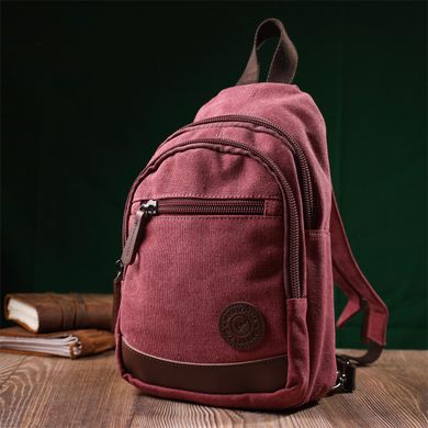 Мужская стильная сумка через плечо с уплотненной спинкой Vintagе 22175 Бордовый