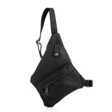 Рюкзак слинг через плечо, рюкзак моношлейка RA-6501-4lx бренд TARWA из лошадиной кожи Черный фото