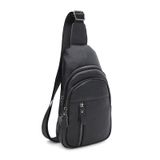 Мужской кожаный рюкзак через плечо Keizer K1612-6bl-black фото