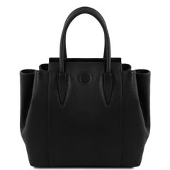 Жіноча сумка з італійської шкіри від Tuscany TL141727  Tulipan  (Чорний)