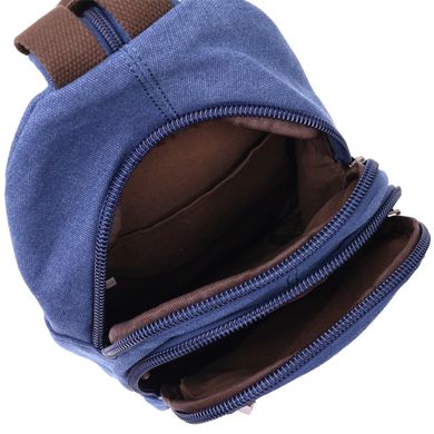 Удобная сумка для мужчин через плечо с уплотненной спинкой Vintagе 22176 Синий