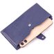 Стильний вертикальний гаманець із натуральної шкіри KARYA 21423 Синій