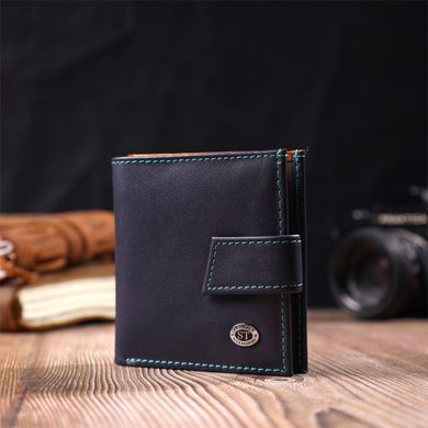 Компактний жіночий гаманець із натуральної шкіри ST Leather 19425 Синій