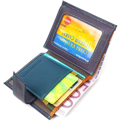 Компактний жіночий гаманець із натуральної шкіри ST Leather 19425 Синій