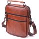 Отличная мужская сумка с ручкой кожаная 21277 Vintage Рыжая