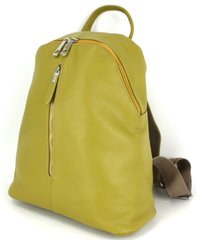 Женский кожаный рюкзак Borsacomoda 14 л желтый 841.015