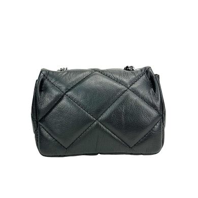 Стеганная женская мягкая сумочка на цепи Firenze Italy F-IT-98106A Черный