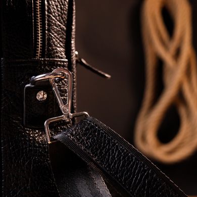 Містка сумка-портфель на плече KARYA 20871 шкіряна Чорний
