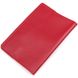 Яркая кожаная обложка на паспорт Карта GRANDE PELLE 16775 Красная