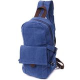 Функциональный текстильный рюкзак в стиле милитари Vintagе 22181 Синий фото