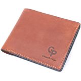 Компактний гаманець із натуральної шкіри без застібки GRANDE PELLE 11661 Коричневий фото