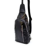 Слинг мини-рюкзак на моношлейке TARWA из натуральной телячьей кожи GA-6101-3md Черный фото