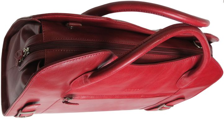 Жіноча шкіряна ділова сумка, жіночий портфель Sheff червоний