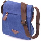 Цікава чоловіча сумка з текстилю 21267 Vintage Синя фото