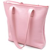 Вместительная кожаная женская сумка-шоппер Shvigel 16356 Розовый фото