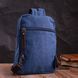 Універсальна сумка-рюкзак із двома відділеннями із щільного текстилю Vintage 22165 Синій