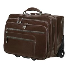 Дорожня сумка-валіза з натуральної шкіри 47865 Vip Collection, коричнева 47865.B.