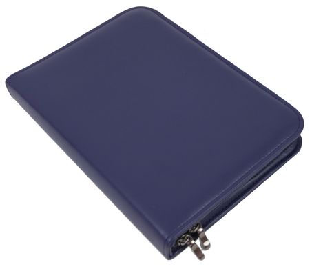 Небольшая деловая папка формата А5 из эко кожи Portfolio Port1011 синяя