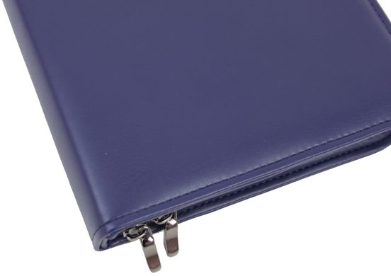 Небольшая деловая папка формата А5 из эко кожи Portfolio Port1011 синяя