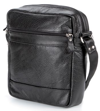 Элитная кожаная мужская сумка SHVIGEL 00791 Черная
