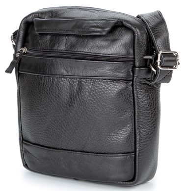 Элитная кожаная мужская сумка SHVIGEL 00791 Черная