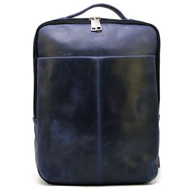Кожаный рюкзак синий унисекс TARWA RK-7280-3md Синий
