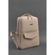 Натуральний шкіряний жіночий рюкзак на блискавці Cooper світло-бежевий краст Blanknote BN-BAG-19-light-beige