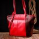 Деловая женская сумка с ручками KARYA 20875 кожаная Красный