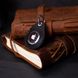 Кожаный брелок-держатель для Apple AirTag из винтажной кожи GRANDE PELLE 11614 Черный