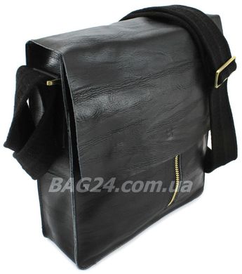Кожаная мужская сумка через плечо 15006, Черный