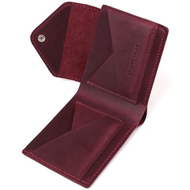 Модный женский кошелек из матовой натуральной кожи GRANDE PELLE 16805 Бордовый