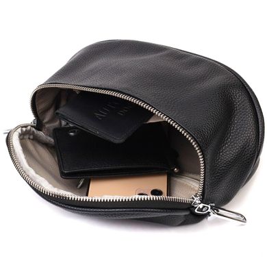 Оригинальная женская сумка через плечо из натуральной кожи 22122 Vintage Черная