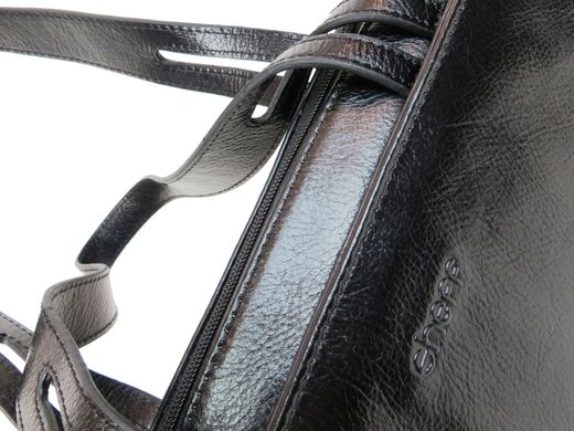 Жіноча ділова сумка, портфель із натуральної шкіри Sheff чорна