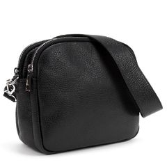 Зручна маленька шкіряна сумочка Firenze Italy F-IT-049A Чорний