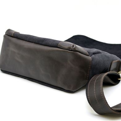 Компактна сумка через плече із тканини канвас і шкіри RGc-1309-4lx TARWA Сірий