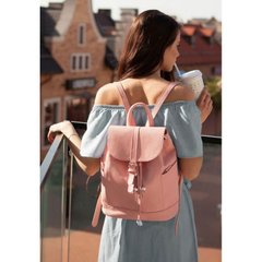 Натуральная кожаный рюкзак Олсен барби - розовый Blanknote BN-BAG-13-barbi