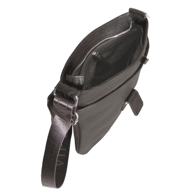 Мужская сумка-мессенджер кожаная Vip Collection 1417-F Коричневый 1417.B.FLAT
