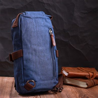 Цікава плечова сумка для чоловіків із щільного текстилю Vintage 22190 Синій