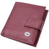 Компактный женский кошелек из натуральной кожи ST Leather 22674 Бордовый фото