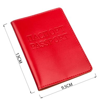 Кожаная обложка на паспорт с надписью SHVIGEL 13975 Красная