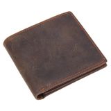 Бумажник горизонтальный в винтажной коже Vintage 14965 Коричневый фото