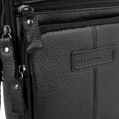 Кожаная мужская сумка через плечо Allan Marco RR-9053A Черный