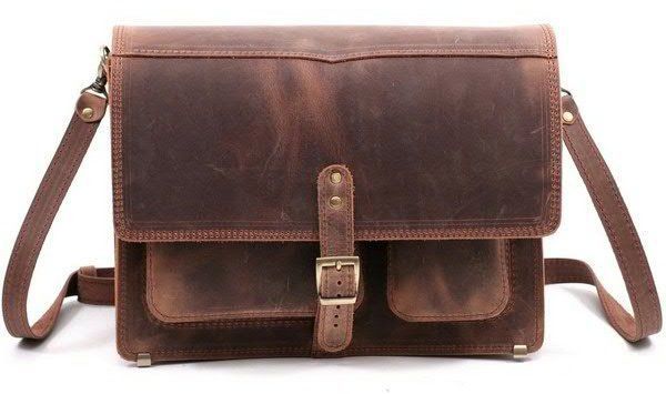 Эксклюзивная сумка-портфель мужская винтаж 12227 Manufatto